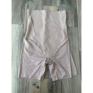 Maidenform Shapewear Women 2XL Beige High Waist Thigh Slimmer Firm Control Mesh